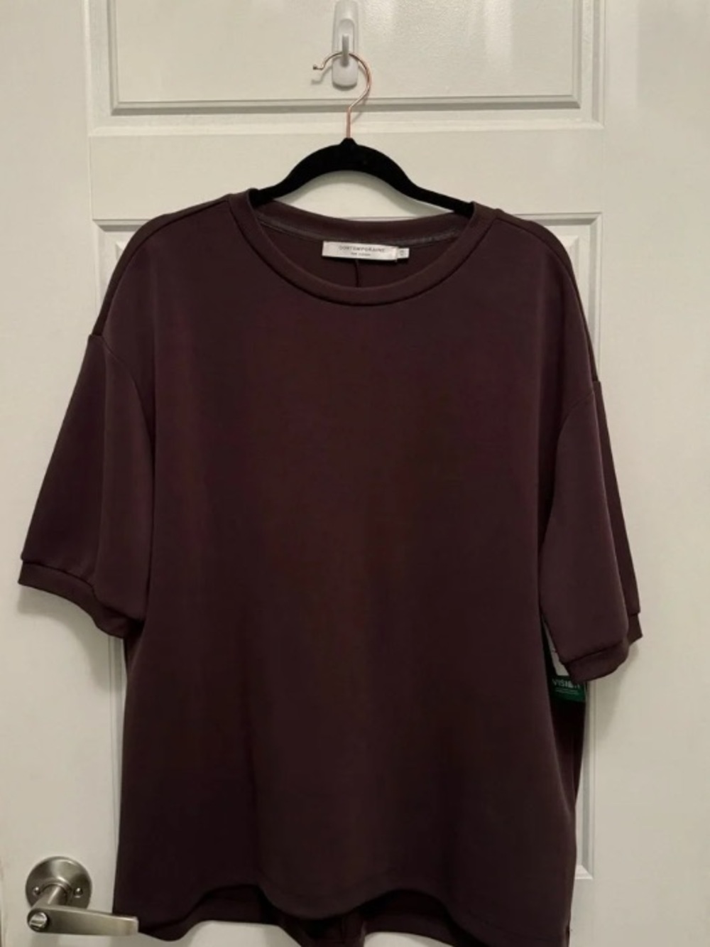 Simons Relaxed Short Sleeve Tee in Plum